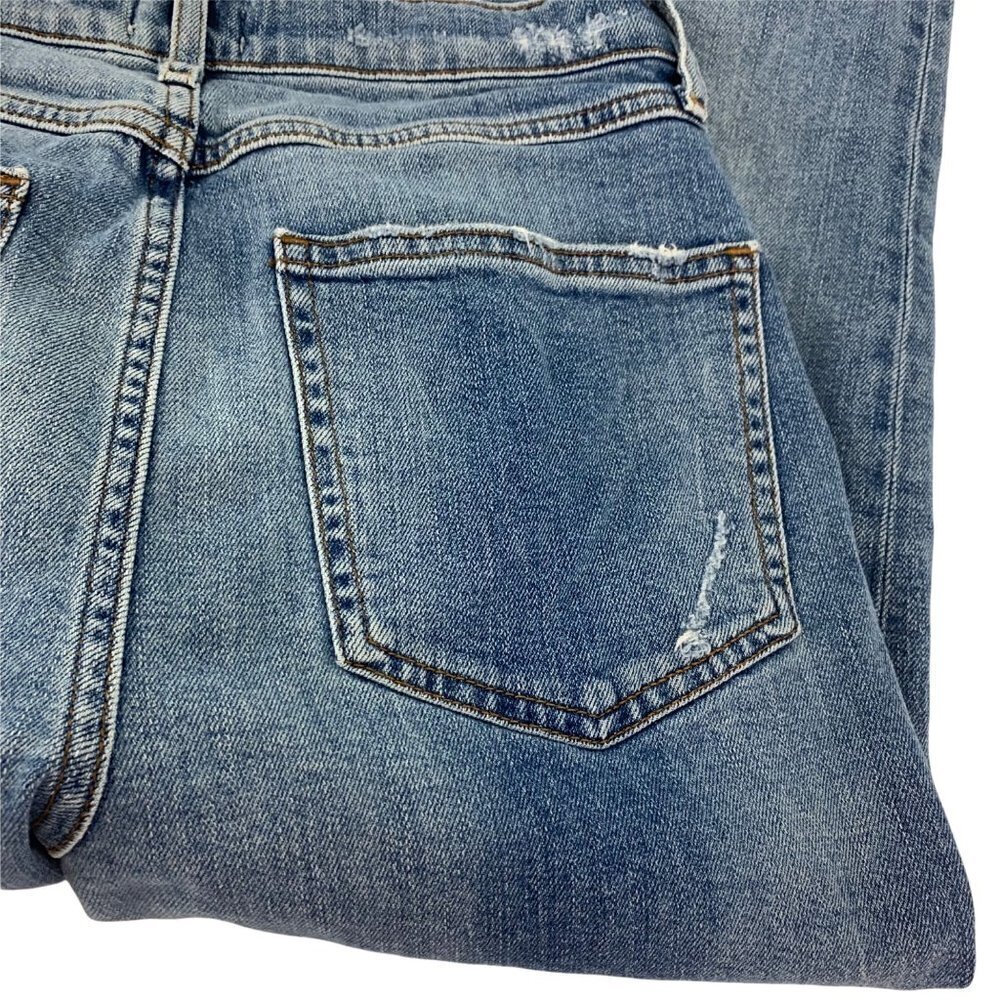 * River Island Bella Straight Leg Jeans UK 10 Frayed Hem Medium Wash - Picture 6 of 16
